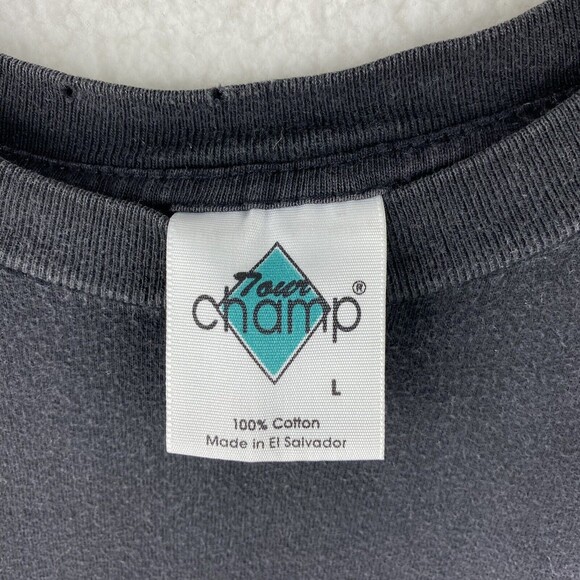 Vintage Mars Musicians Planet Shirt Mens Size L Black Music Store‎ Tee 90s Faded - Picture 6 of 15